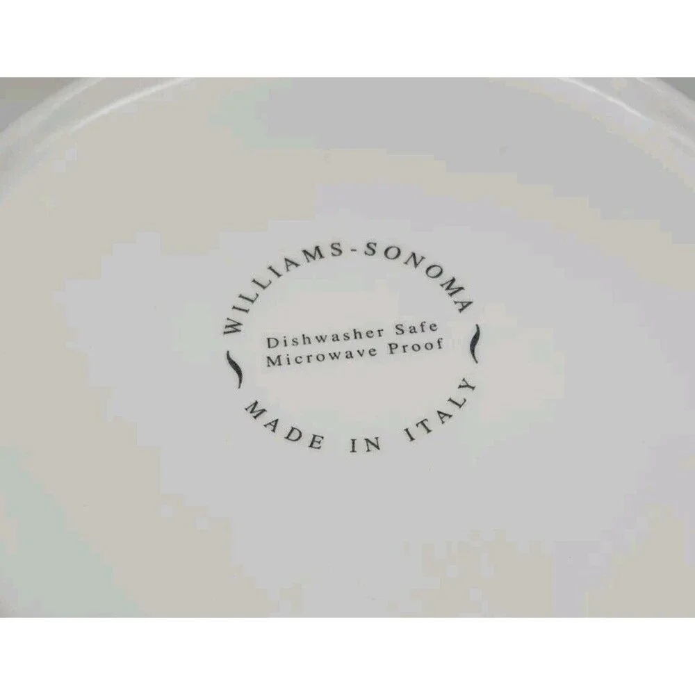 Williams Sonoma Napa Sage Embossed Leaves Grapes Brushed Green Dinner Plate